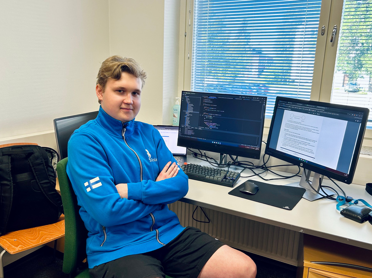 Eeli Grén edustamassa Suomea